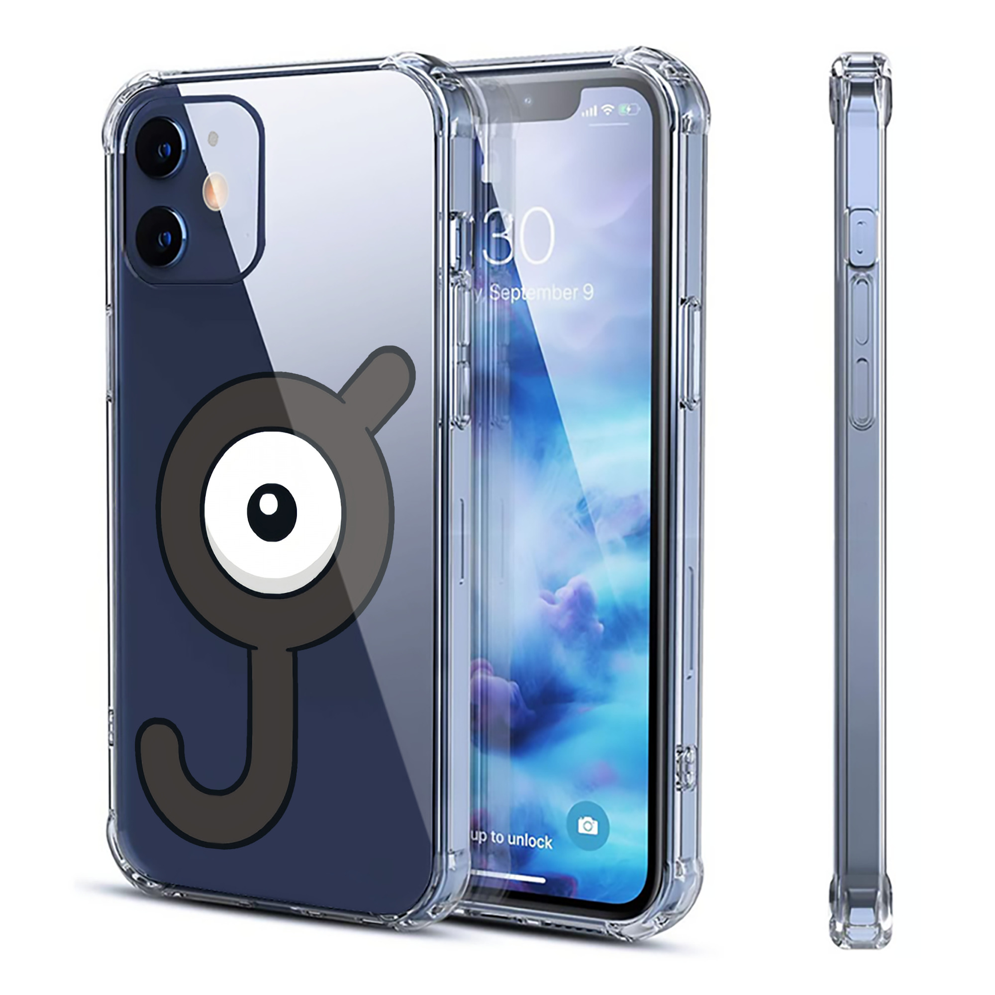 （画像用） ポケットモンスター Pokémon 【iPhone 12シリーズ対応】透明スマホケース（クリアソフトケース）